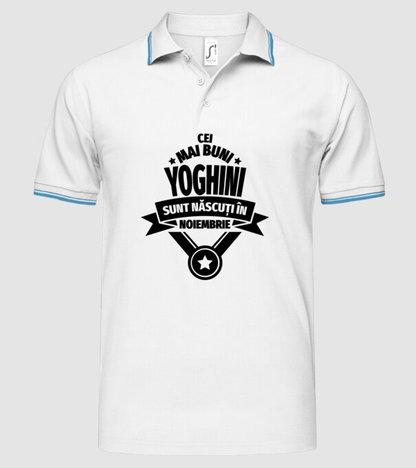 Cei mai buni yoghini sunt născuți în noiembrie model alb pe tricou