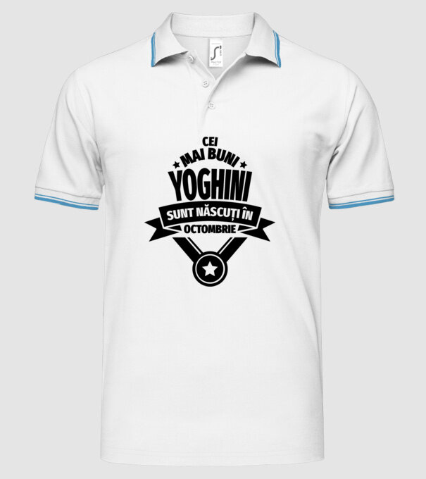 Cei mai buni yoghini sunt născuți în octombrie model alb pe tricou