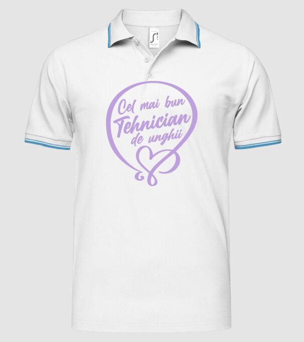 Cel mai bun tehnician de unghii model alb pe tricou