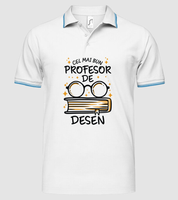 Cel mai profesor de desen model alb pe tricou