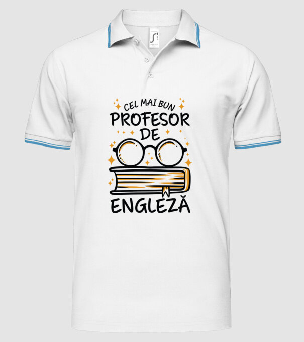 Cel mai profesor engleză model alb pe tricou