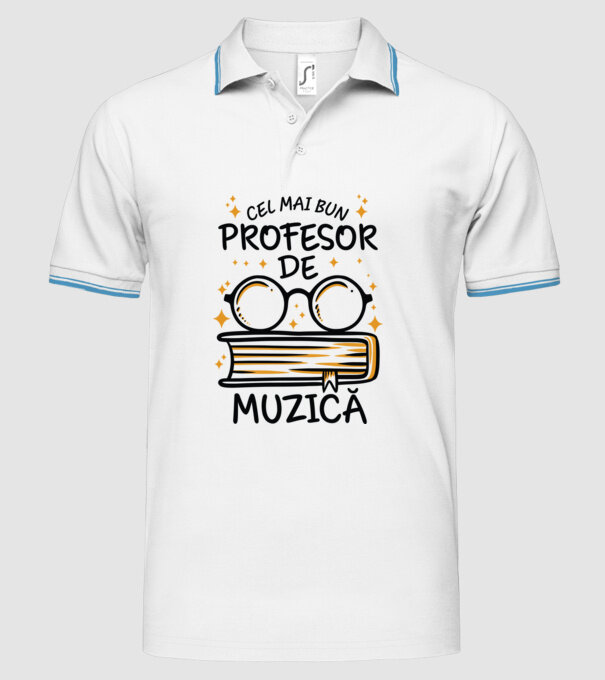 Cel mai profesor muzică model alb pe tricou