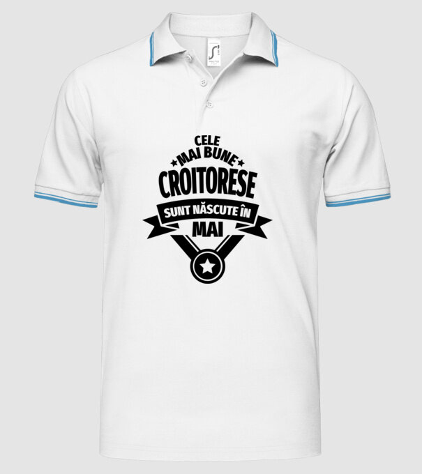 Cele mai bune croitorese sunt născute în mai model alb pe tricou