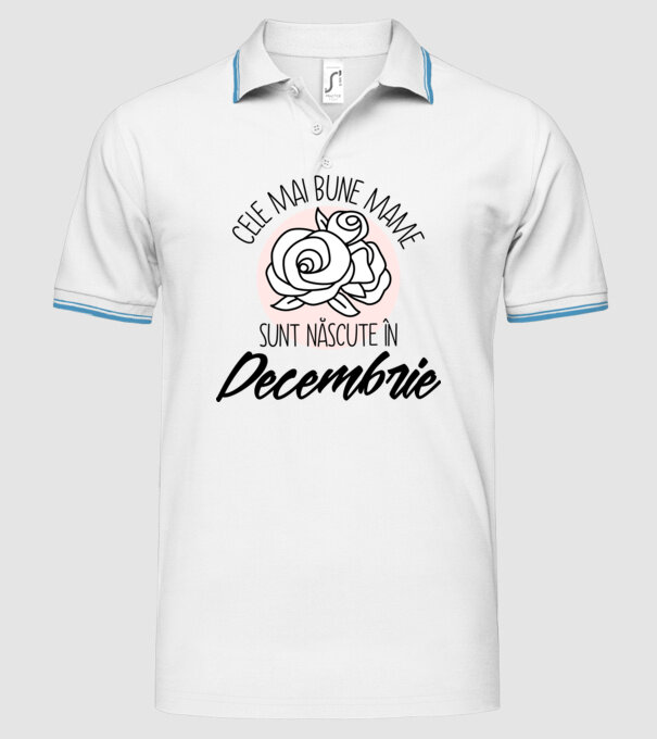 Cele mai bune mame sunt născute în Decembrie model alb pe tricou