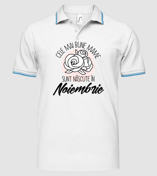 Cele mai bune mame sunt născute în Noiembrie model alb pe tricou