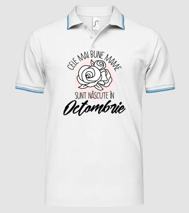 Cele mai bune mame sunt născute Octombrie model alb pe tricou