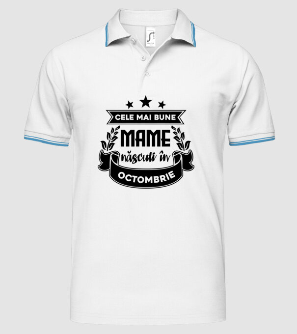 Cele mai bune mame sunt născuți în octombrie model alb pe tricou