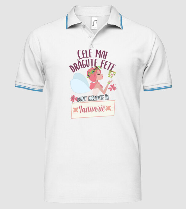 Cele mai drăguțe fete sunt născute în ianuarie. model alb pe tricou