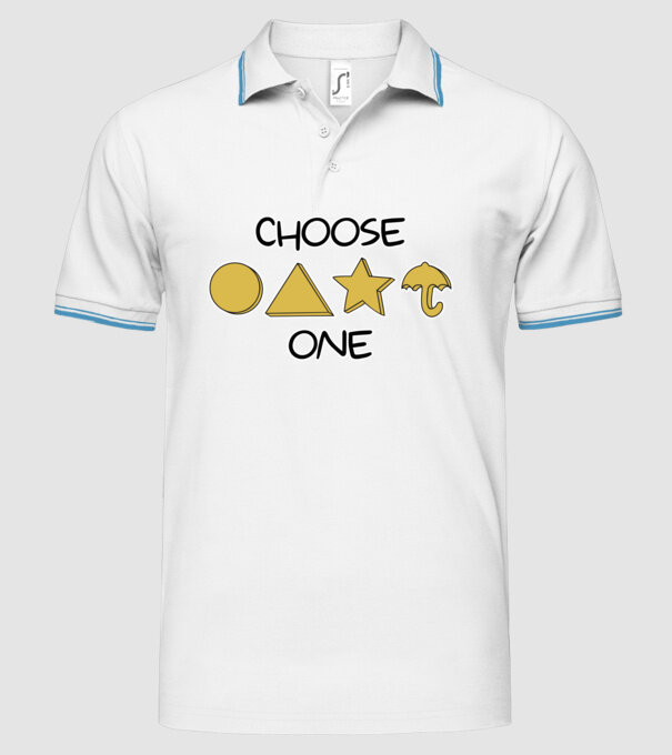 choose one squid game model alb pe tricou