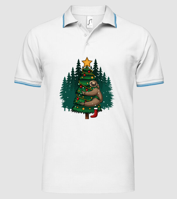 Christmas model alb pe tricou
