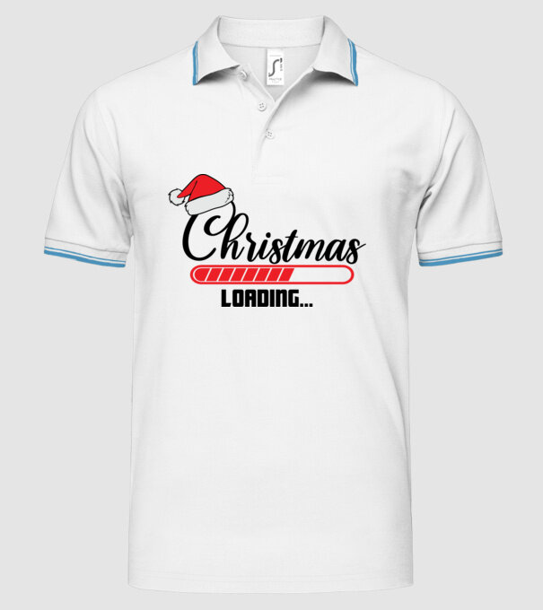 Christmas is loading model alb pe tricou