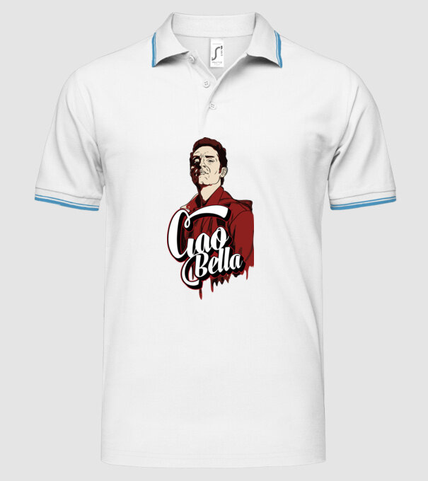 ciao bella berlin model alb pe tricou