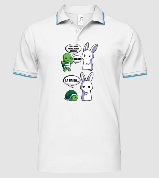 cine ajunge primul acasă câștigă! - start! - la naiba... model alb pe tricou
