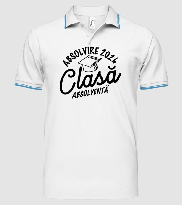 Clasă absolventă model alb pe tricou