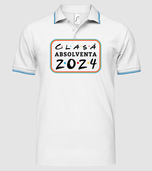 Clasă absolventă friends model alb pe tricou
