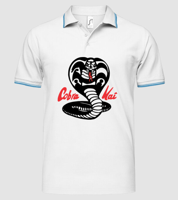 cobra kai classic logo model alb pe tricou