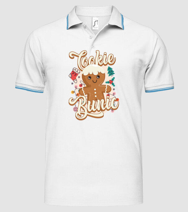 Cookie bunic model alb pe tricou