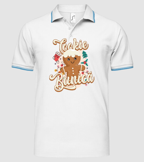 Cookie bunică model alb pe tricou