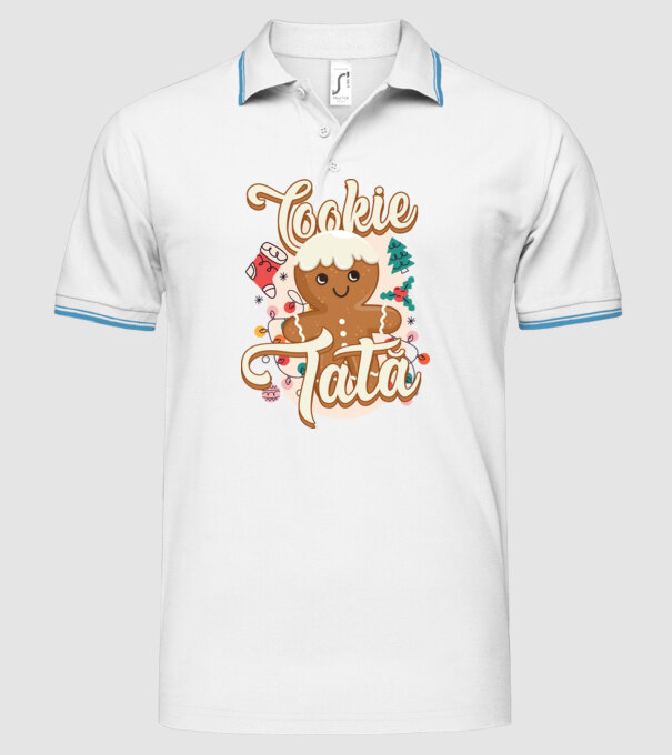 Cookie tată model alb pe tricou
