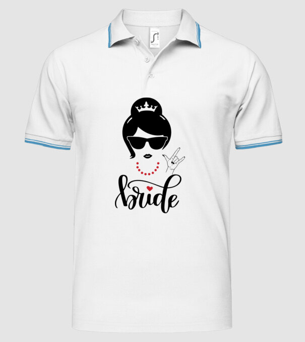Cool Bride model alb pe tricou