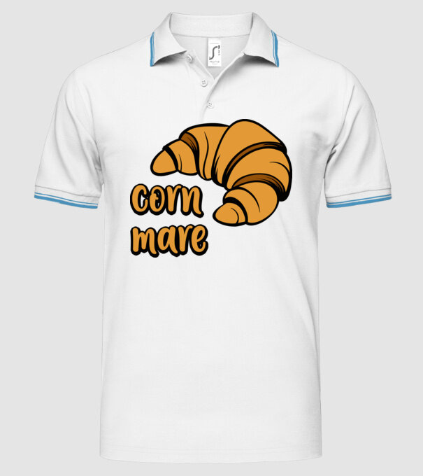 corn mare model alb pe tricou