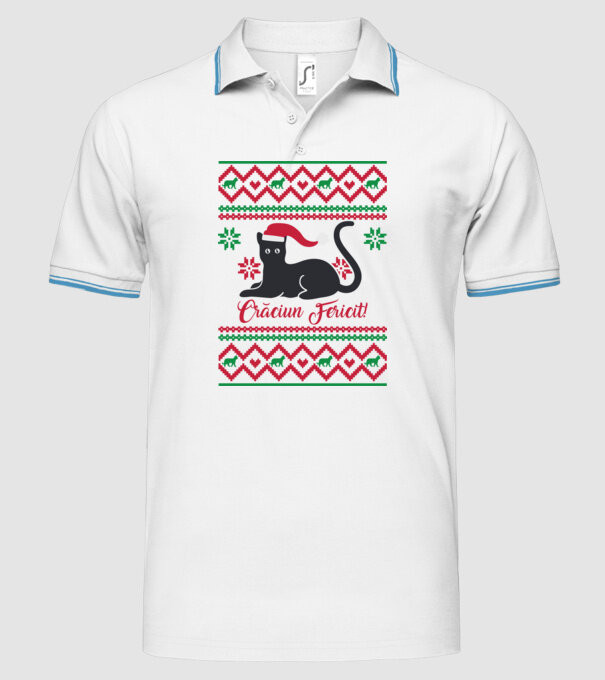 crăciun fericit model alb pe tricou