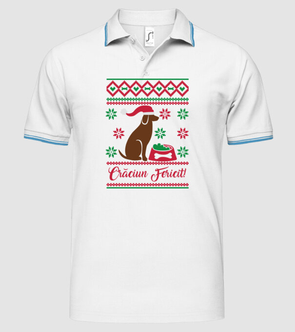 crăciun fericit model alb pe tricou