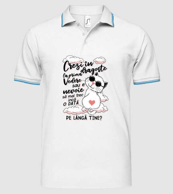 Crezi în dragoste-la prima vedere model alb pe tricou