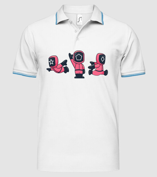 cute squid game toys model alb pe tricou