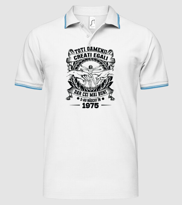 Da Vinci 50 1975 model alb pe tricou