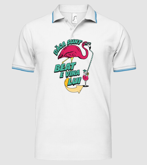 dacă sunt beat, e vina lui model alb pe tricou