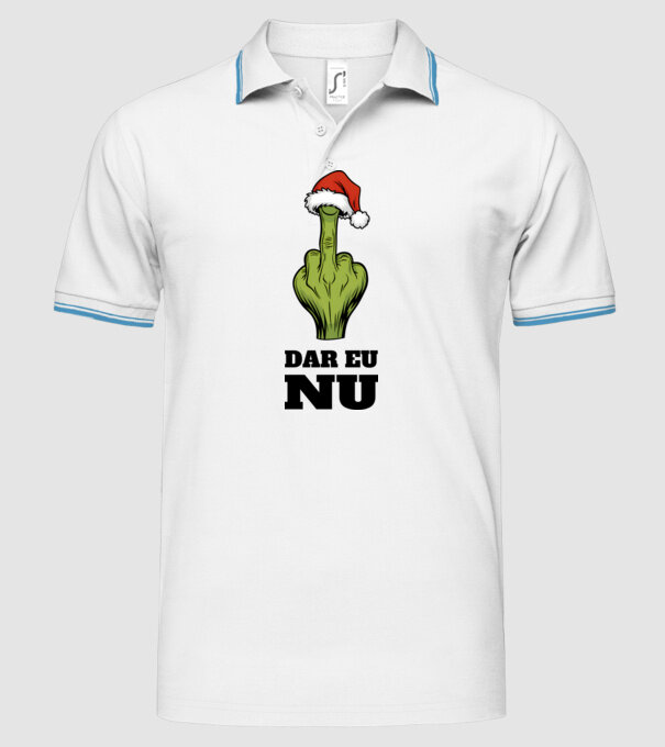 Dar eu NU alb model alb pe tricou