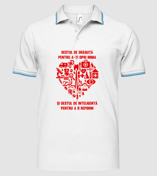 Destul de drăguță pentru a-ți opri inima și destul de inteligentă model alb pe tricou