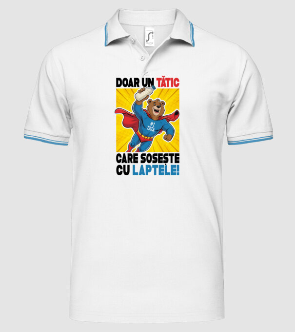 Doar un Tătic Care sosește cu laptele model alb pe tricou