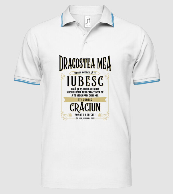Dragostea mea model alb pe tricou