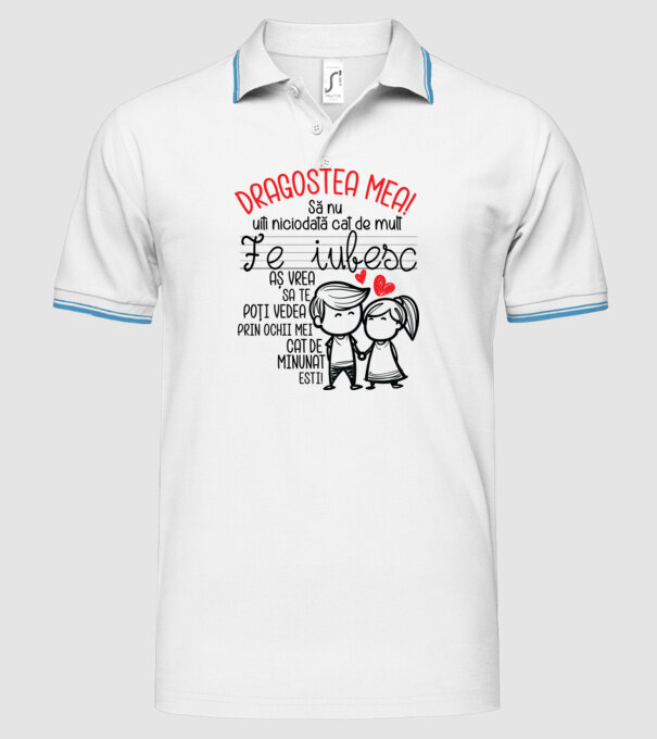 Dragostea mea Cât de minunat ești model alb pe tricou