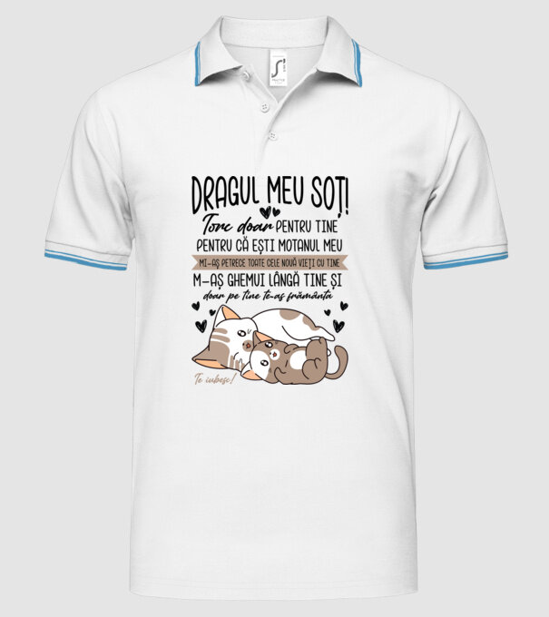 Dragul meu soț! torc doar pentru tine model alb pe tricou