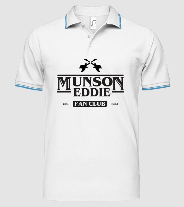 eddie munson fan club model alb pe tricou
