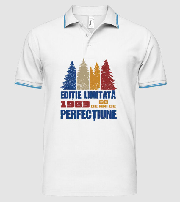 Ediție limitată 1963 - 60 de ani de perfecțiune model alb pe tricou