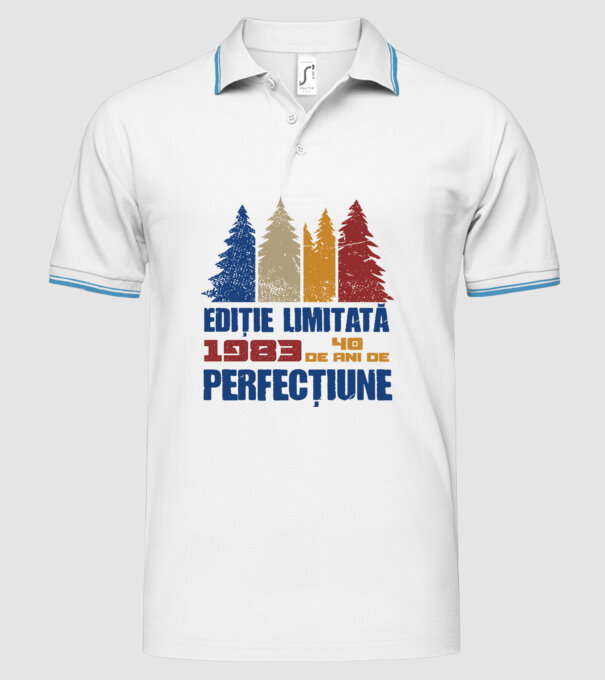 Ediție limitată 1983 - 40 de ani de perfecțiune model alb pe tricou