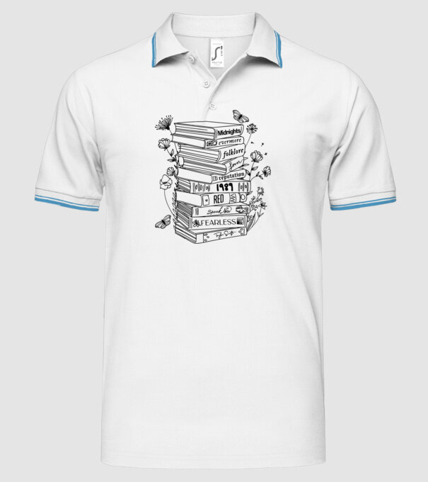 Eras tour books model alb pe tricou