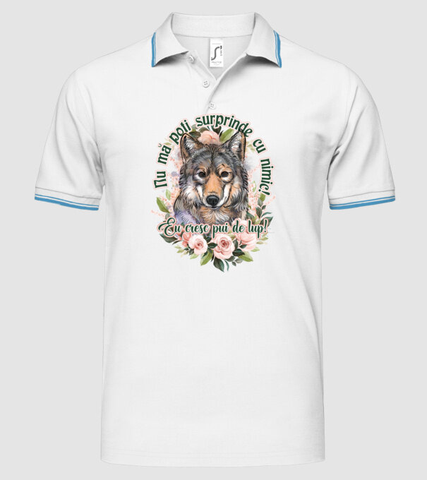 Nu mă poți surprinde cu nimic! Eu cresc pui de lup! model alb pe tricou