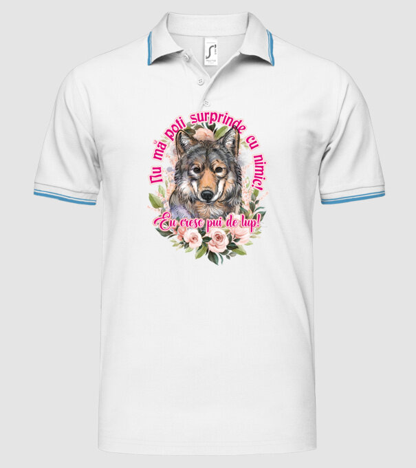 Nu mă poți surprinde cu nimic! Eu cresc pui de lup! model alb pe tricou