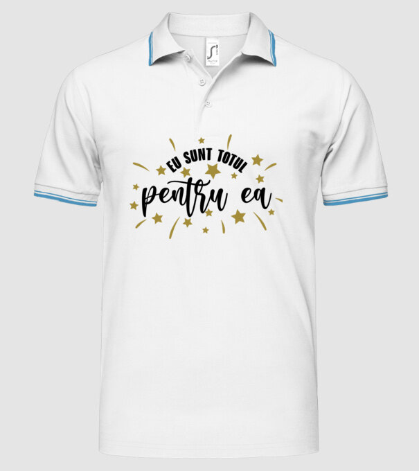 Eu sunt totul pentru el/ ea model alb pe tricou