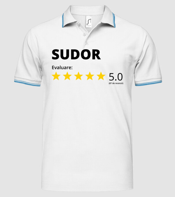 Evaluare - SUDOR model alb pe tricou