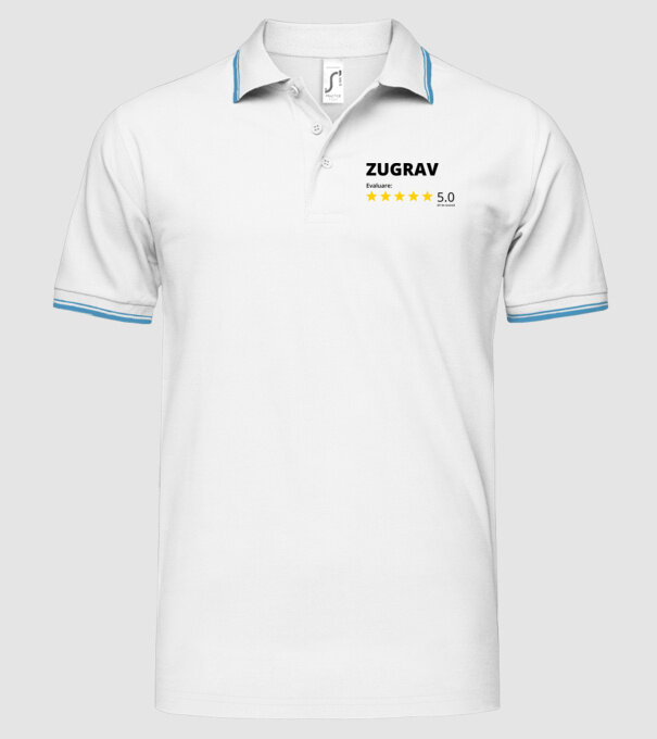 Evaluare - ZUGRAV model alb pe tricou