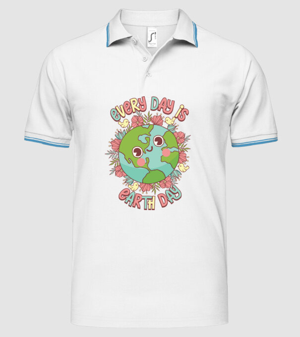 Every day is earth day cute model alb pe tricou