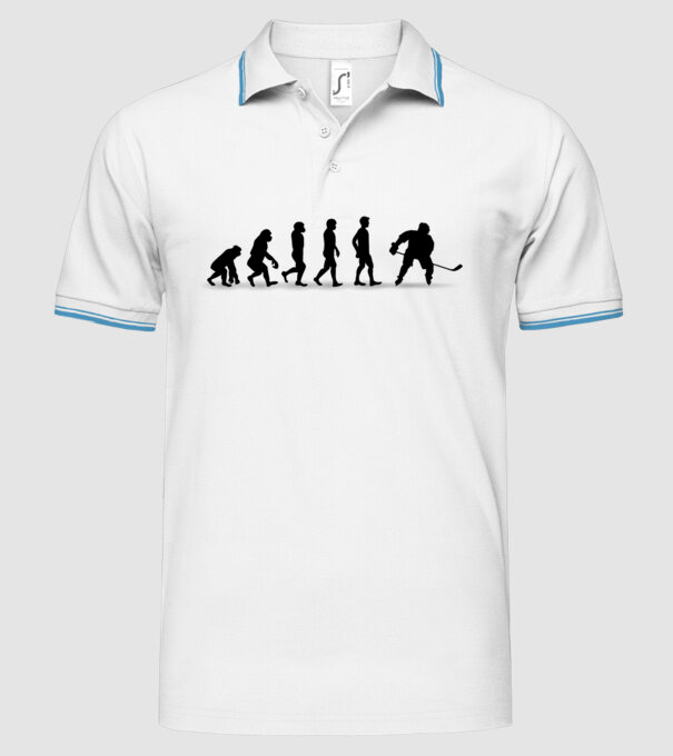 Evolution Hockey model alb pe tricou