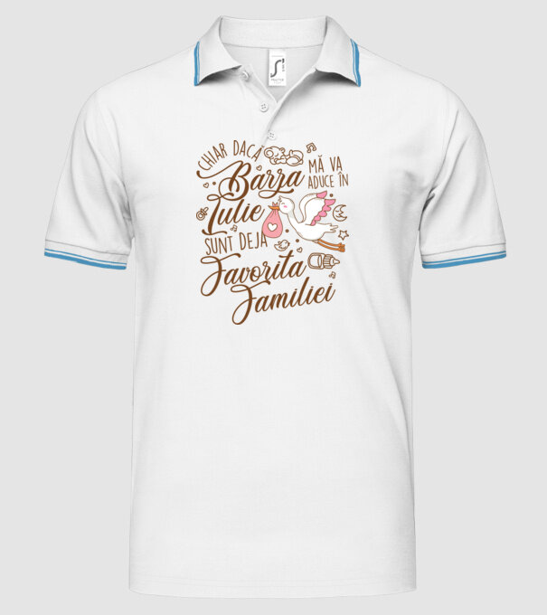 Favorita familiei IULIE model alb pe tricou