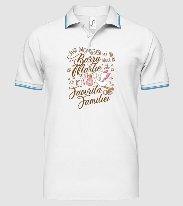 Favorita familiei MARTIE model alb pe tricou
